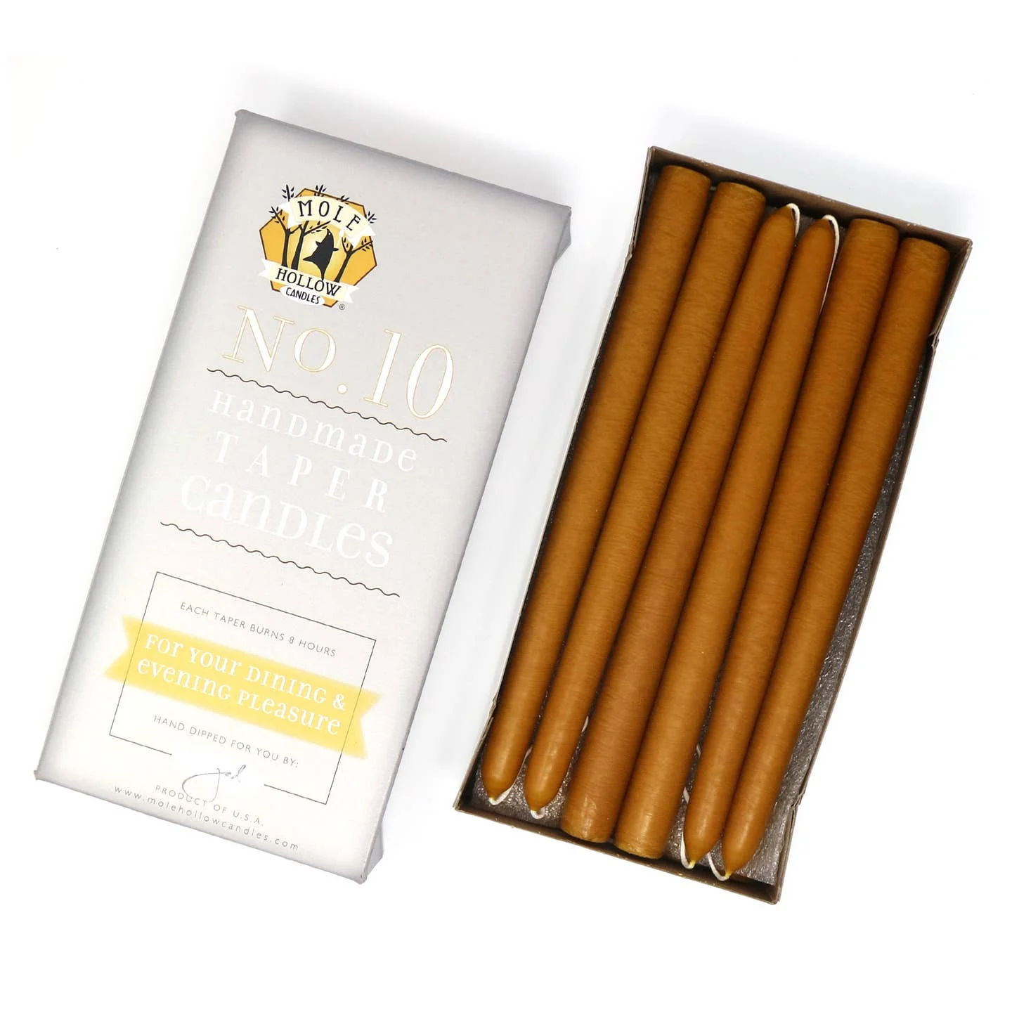 10" Taper Candles - Antique Gold
