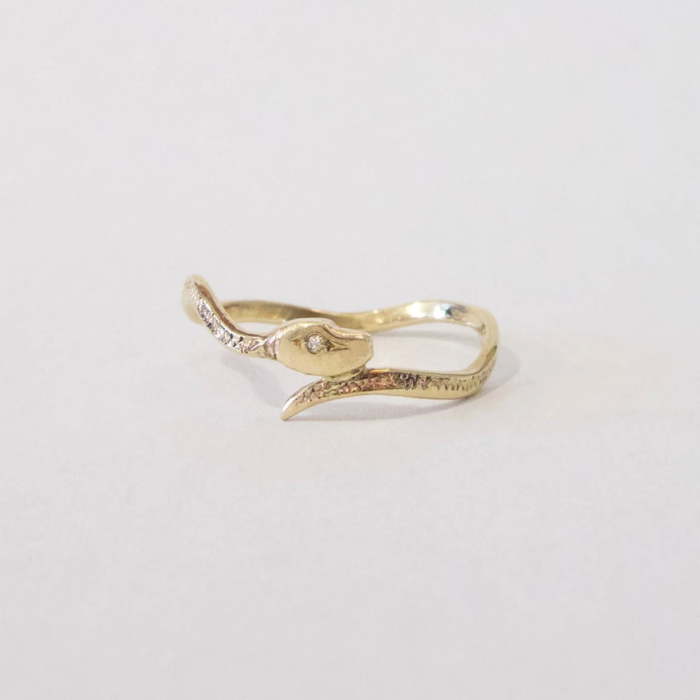 10k Gold Diamond Viper Ring - Image 2