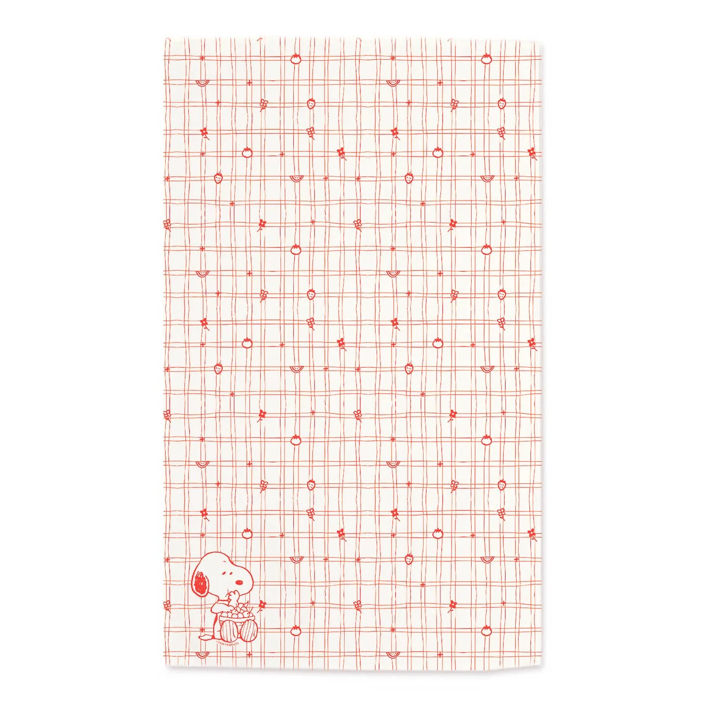 3P4 X Peanuts® Snoopy Cherry Basket Tea Towel - Red