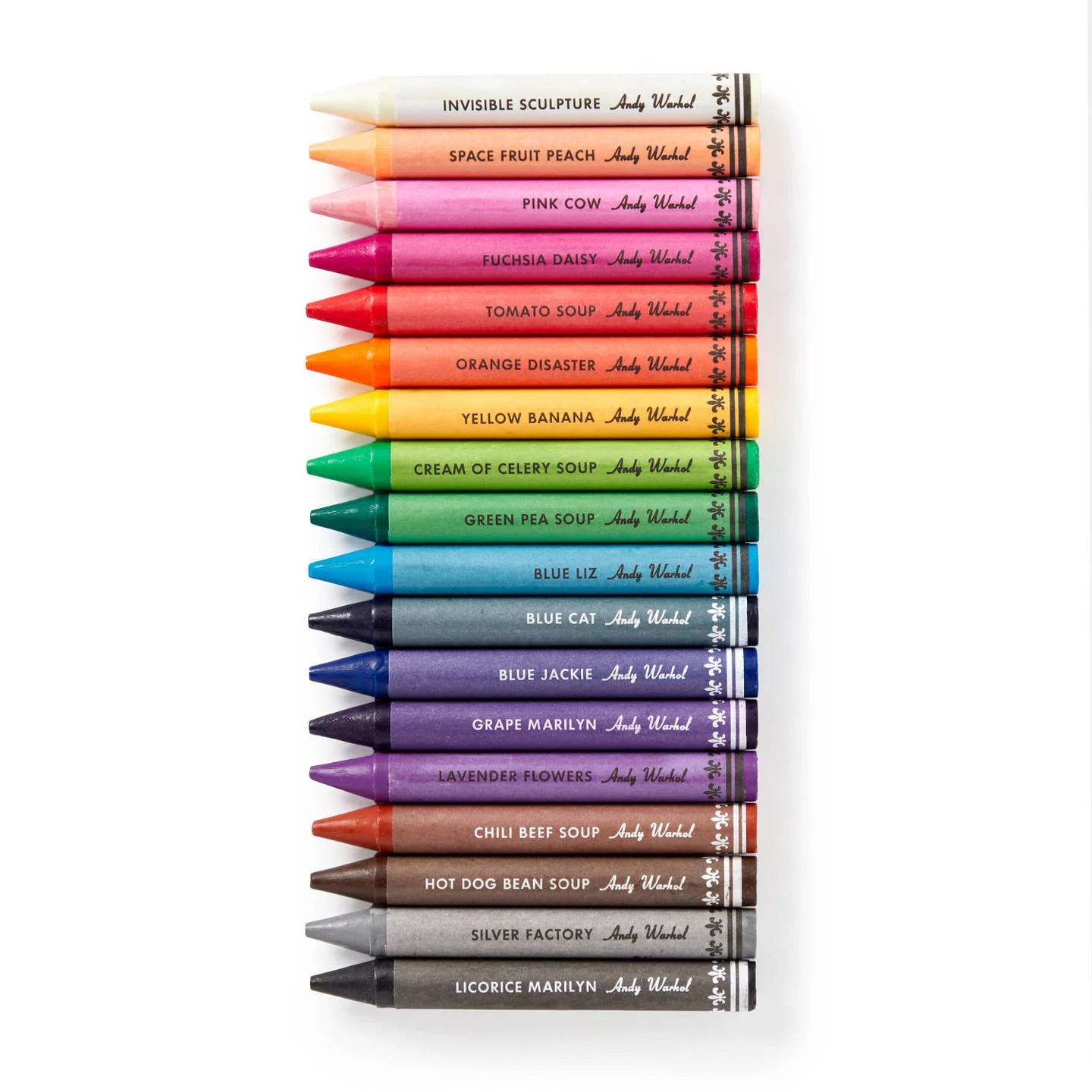 Andy Warhol Soup Can Crayons + Sharpener - Image 2
