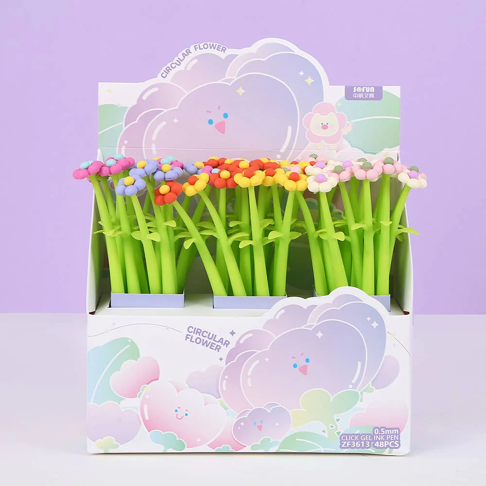 Bubble Flower Wiggle Gel Pen - Image 2