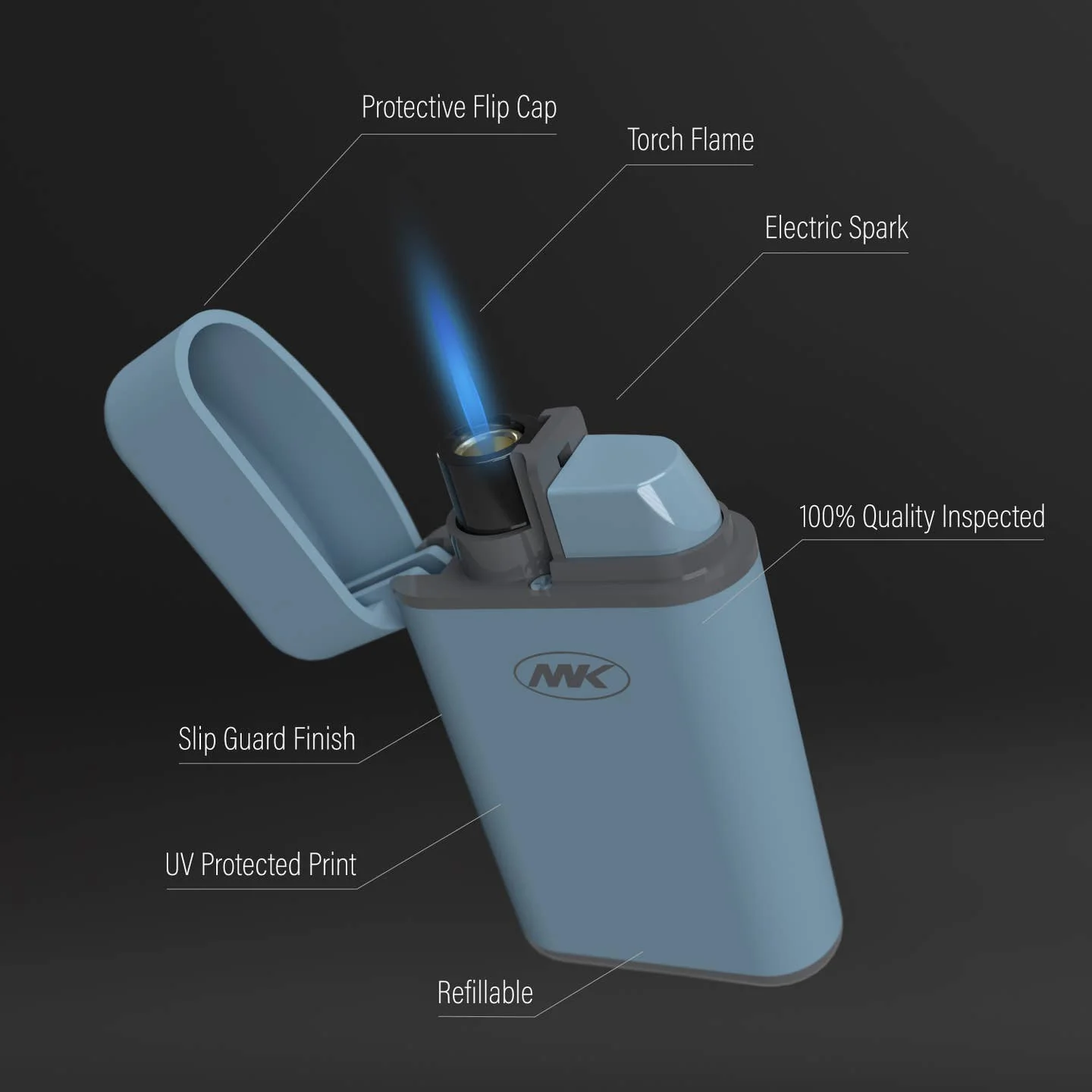 Avalon E Pastel Torch Flame Lighter - Image 3
