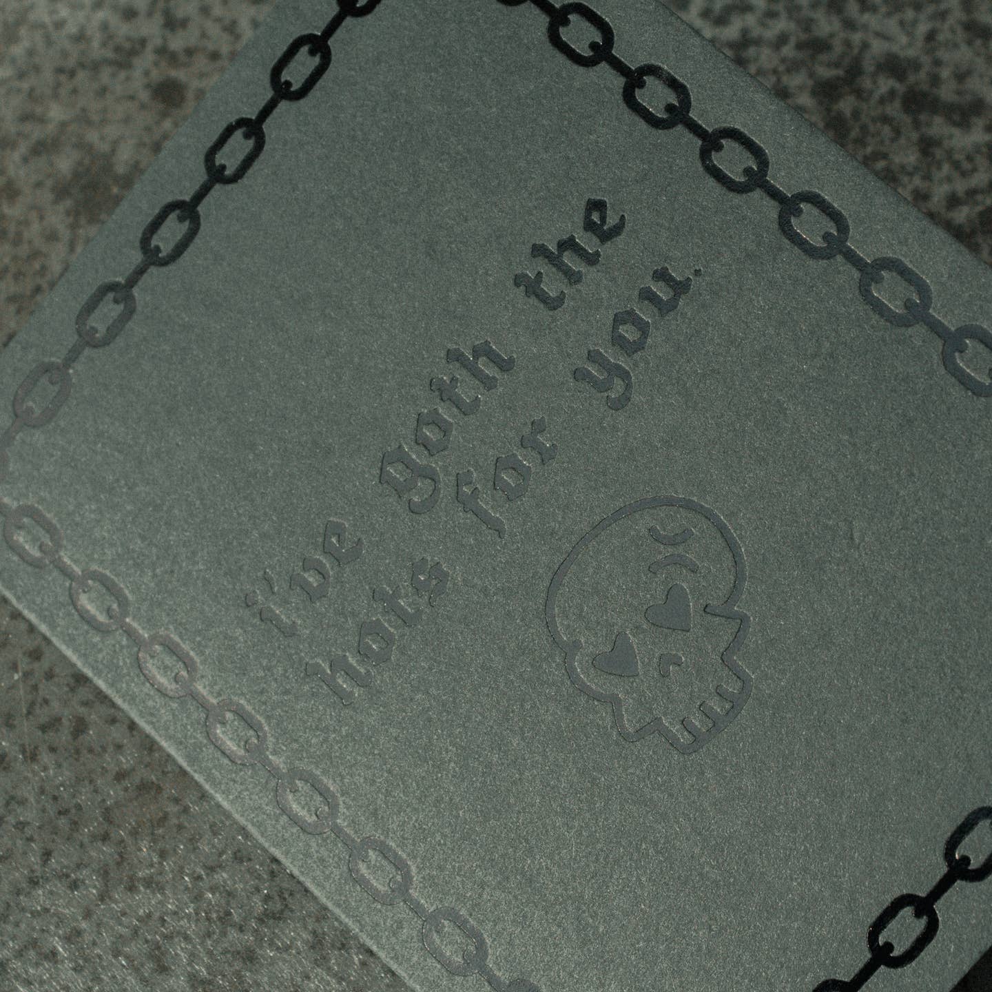 I've Goth the Hots For You Letterpress Greeting Card - Image 4