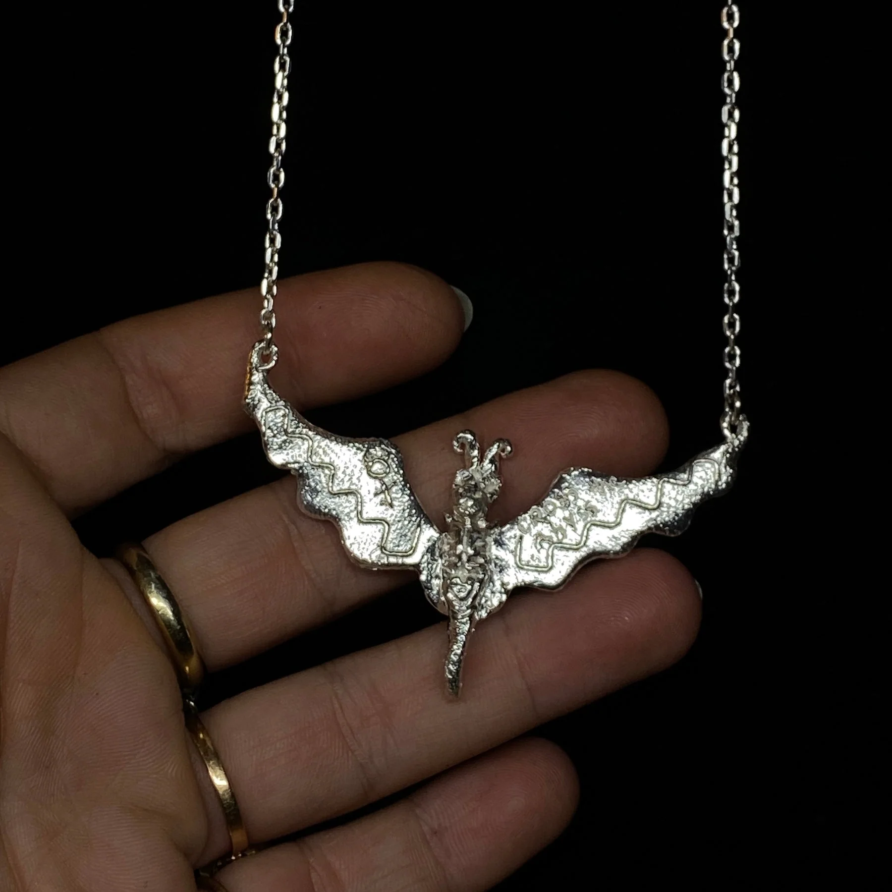 Bat Necklace - Sterling Silver - Image 3