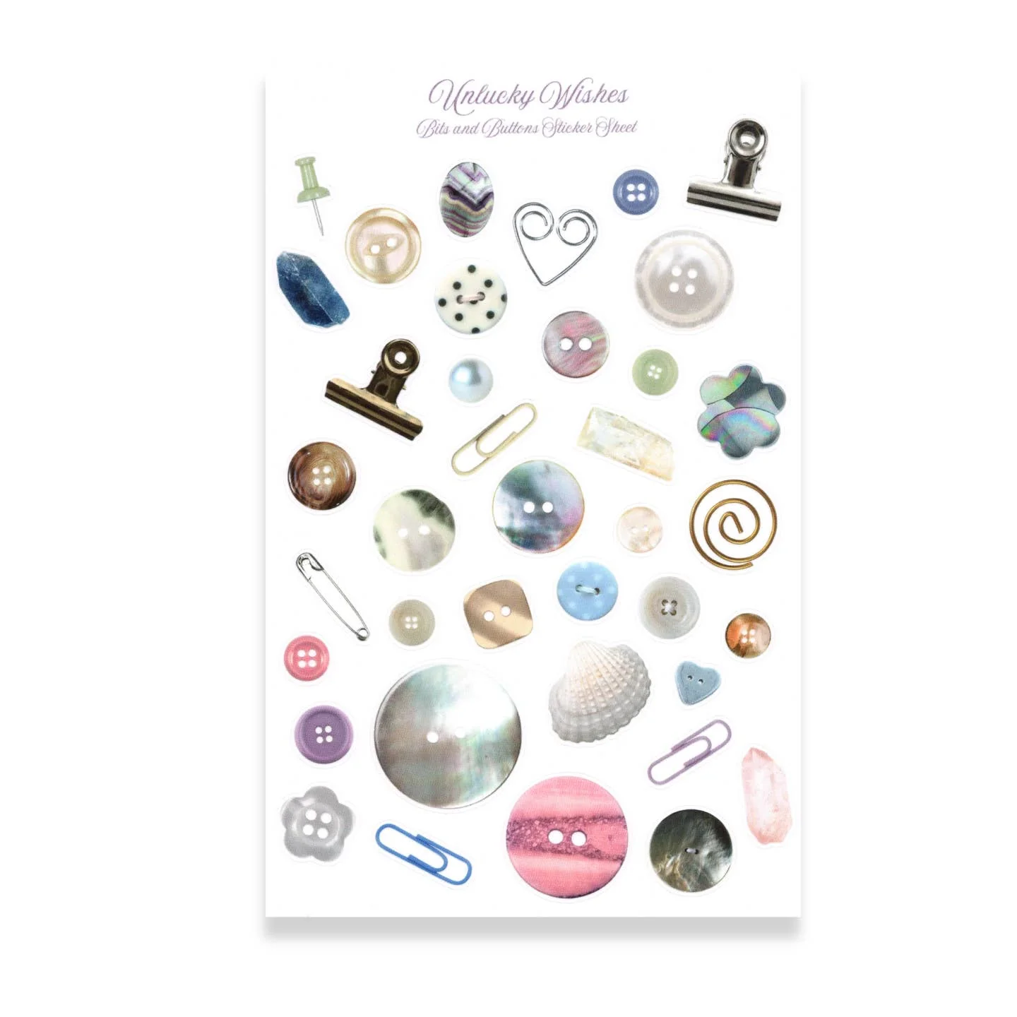 Bits & Buttons Sticker Sheet
