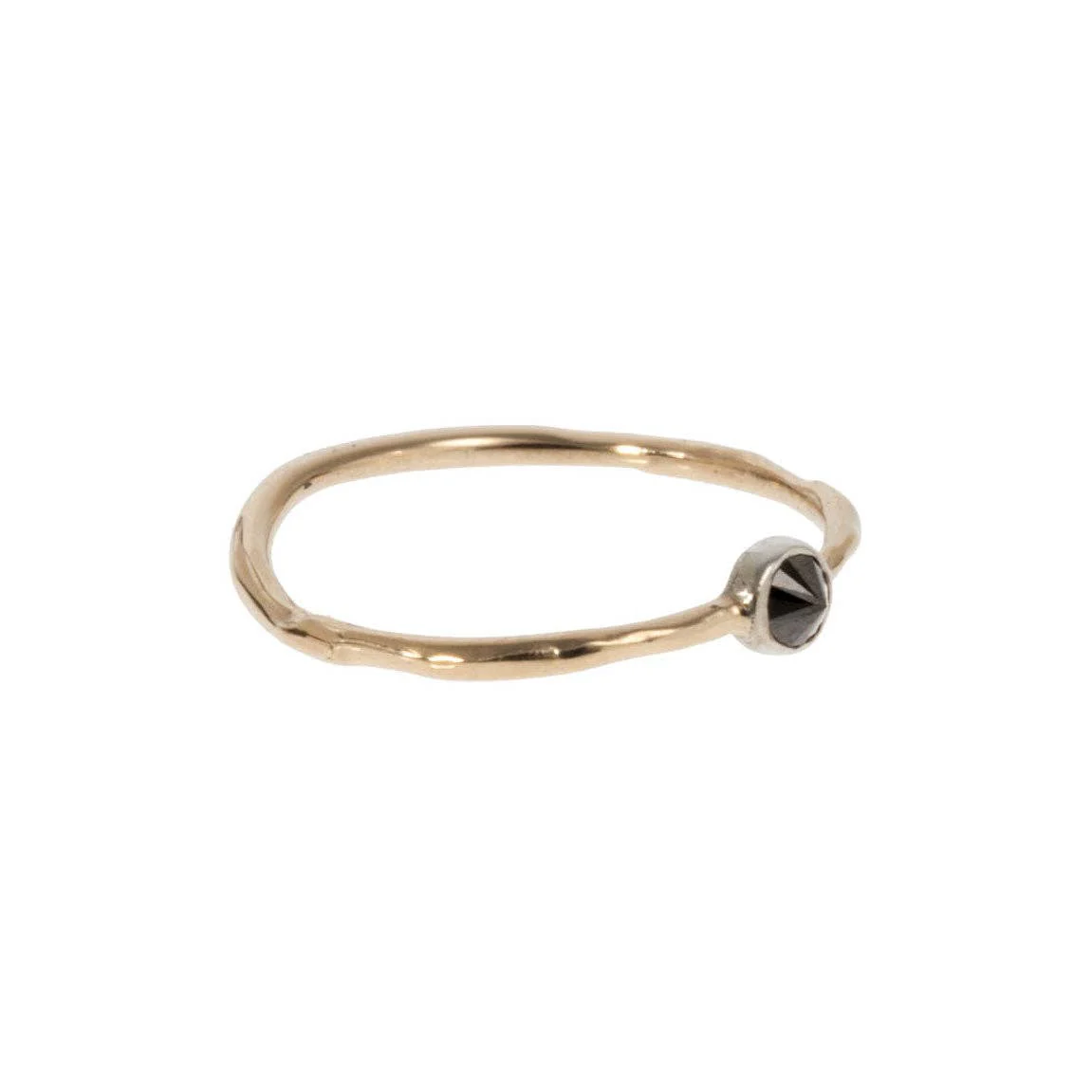 10k Black Diamond Spike Ring