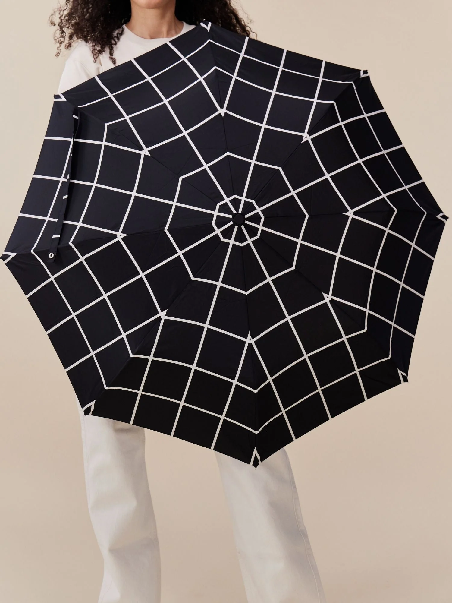Black Grid Duckhead Umbrella - Image 2