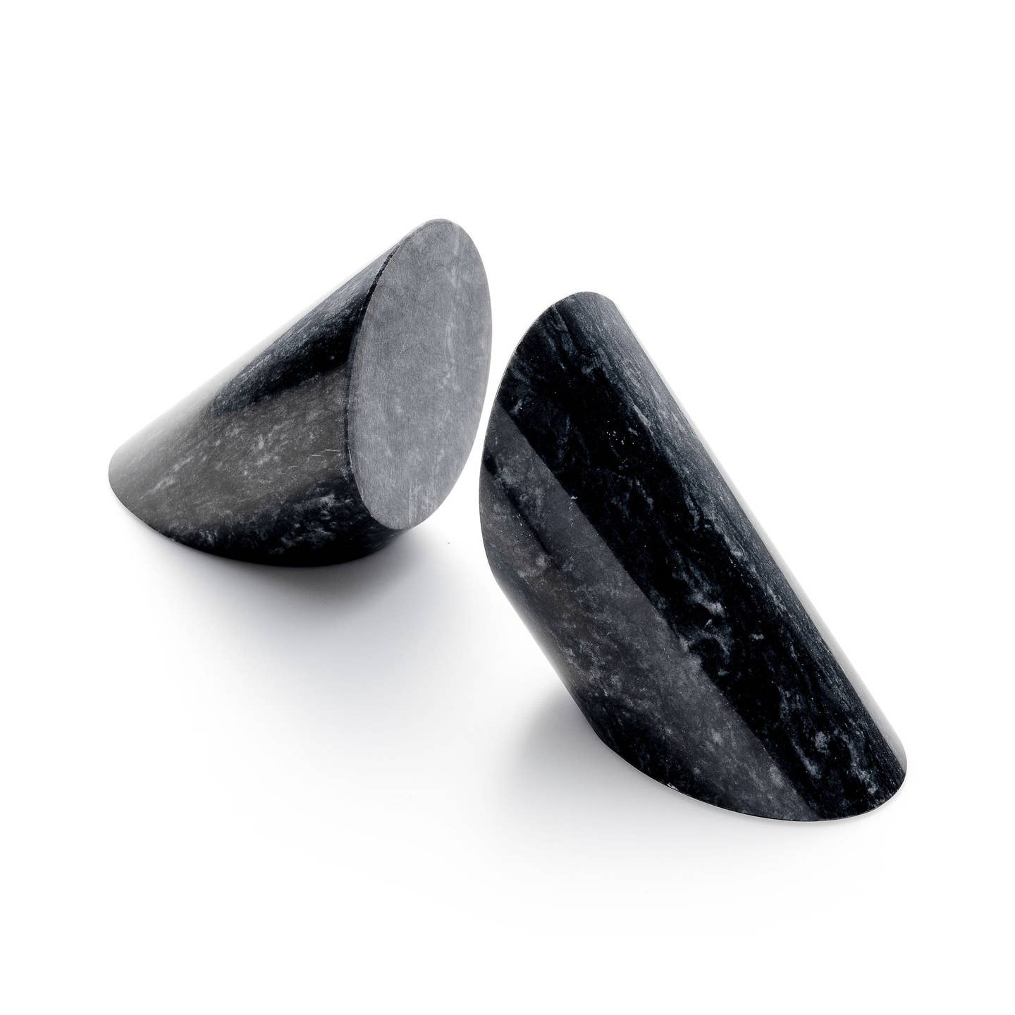 Black Polished Marble Bookends - Set of 2 - Image 2