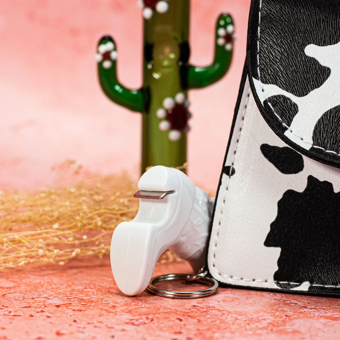 Boot Bottle Opener Keychain - White - Image 5