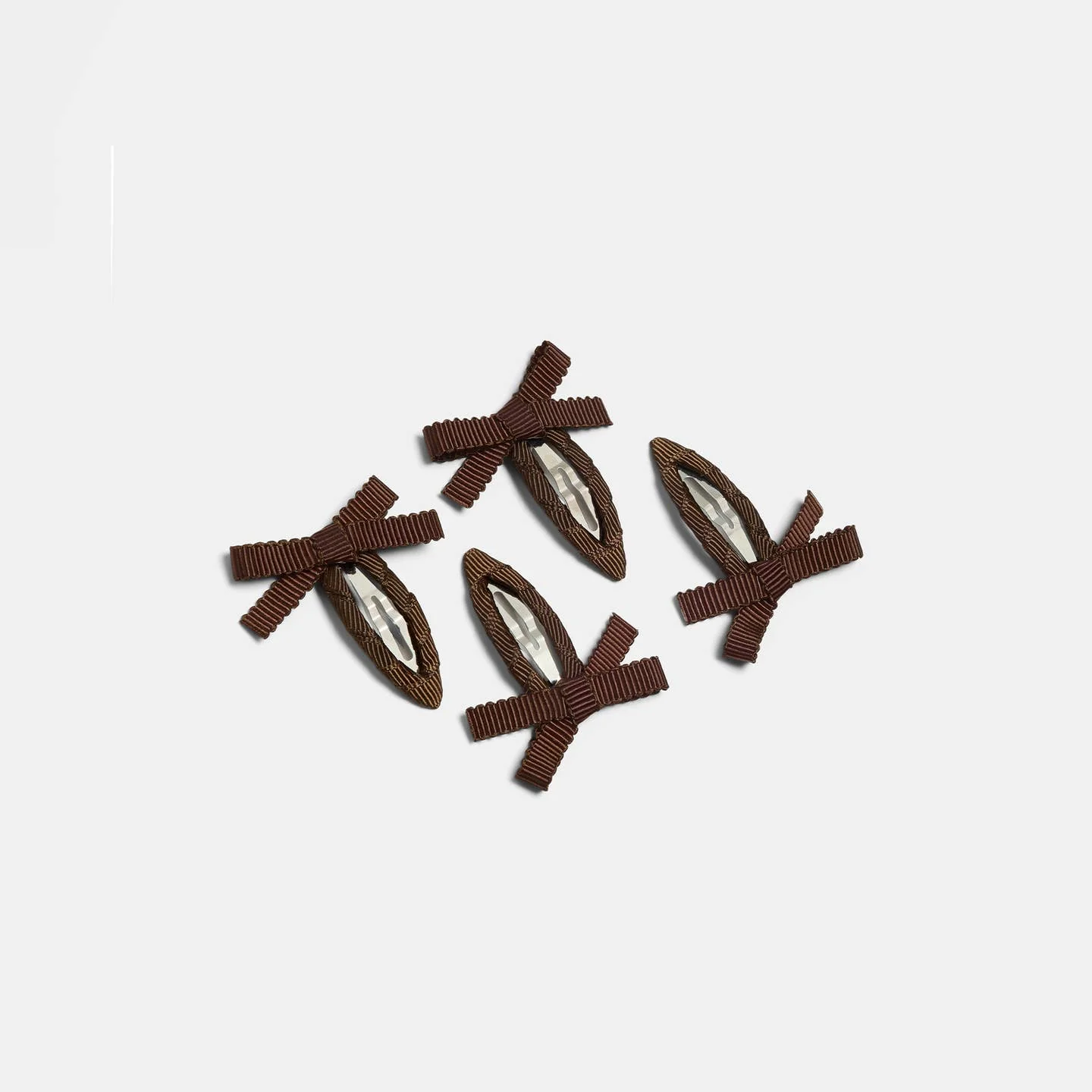 Bow Snap Clips - Chocolate - Image 2