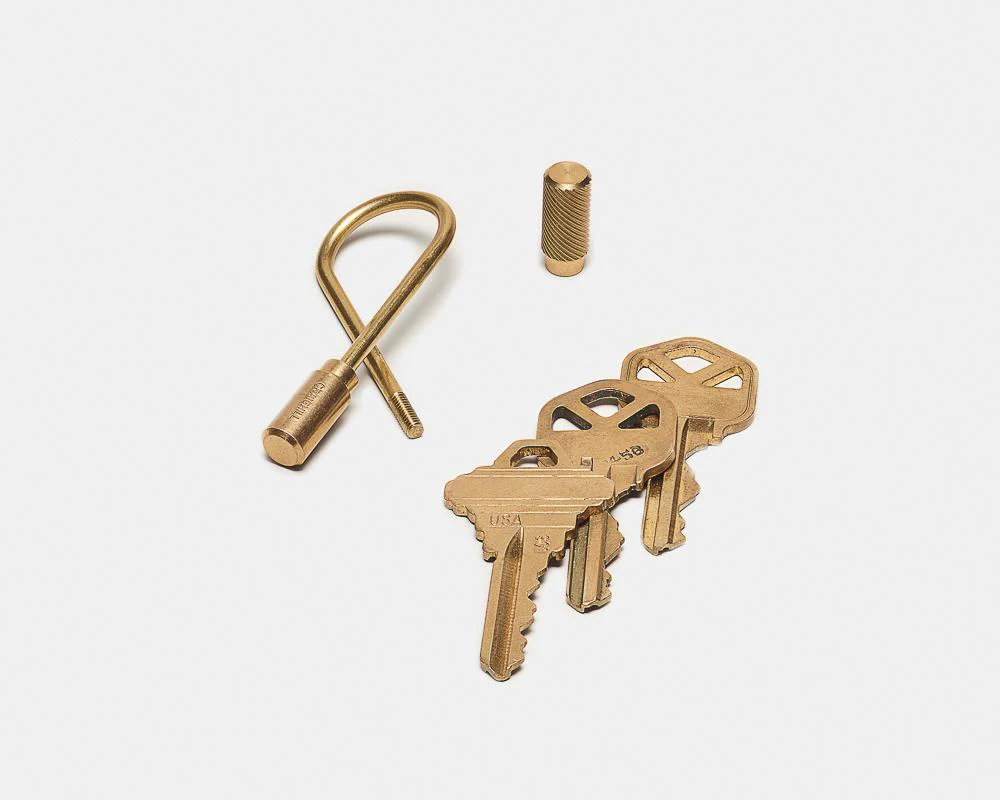 Closed Helix Keyring - Brass - Image 2