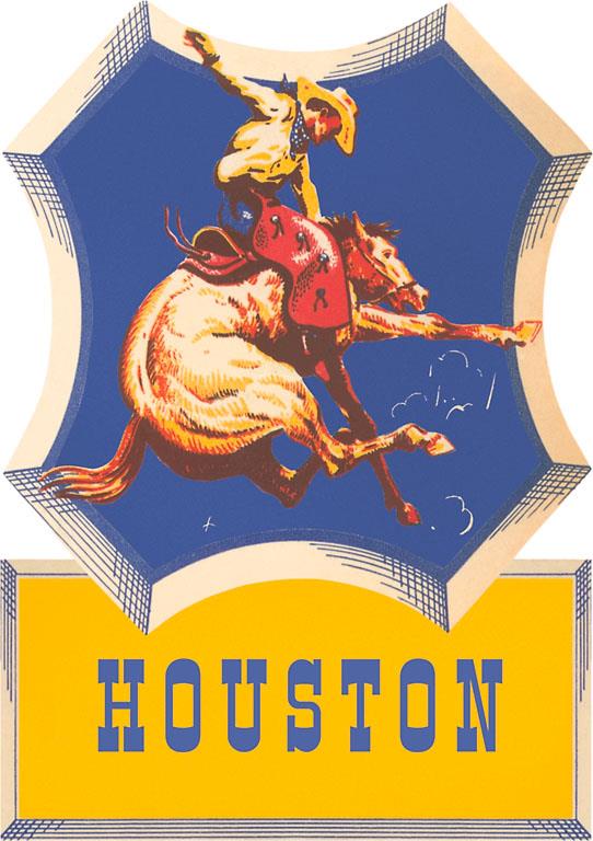 Bucking Bronco Houston Magnet - Image 2