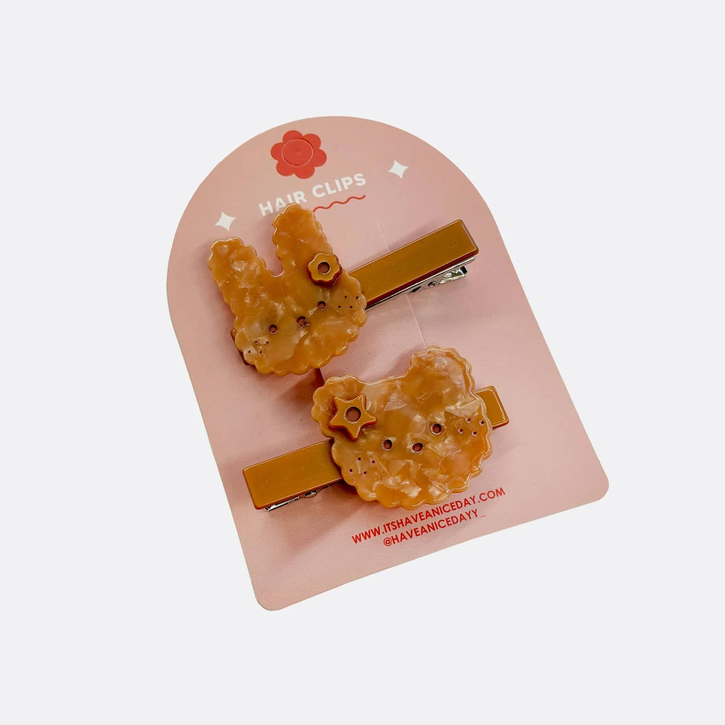 Bunny and Bear Biscuit Hair Clips - Image 2