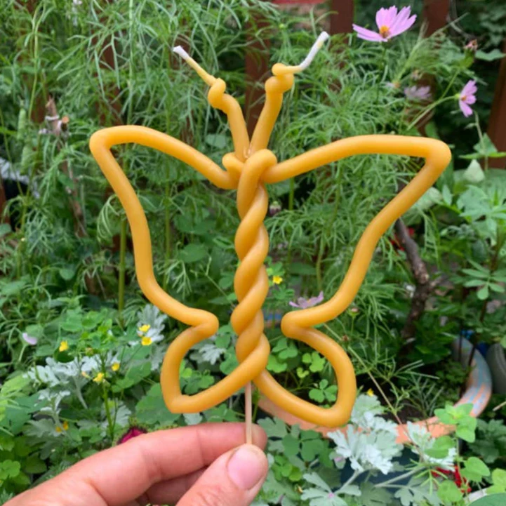 Butterfly Beeswax Candle