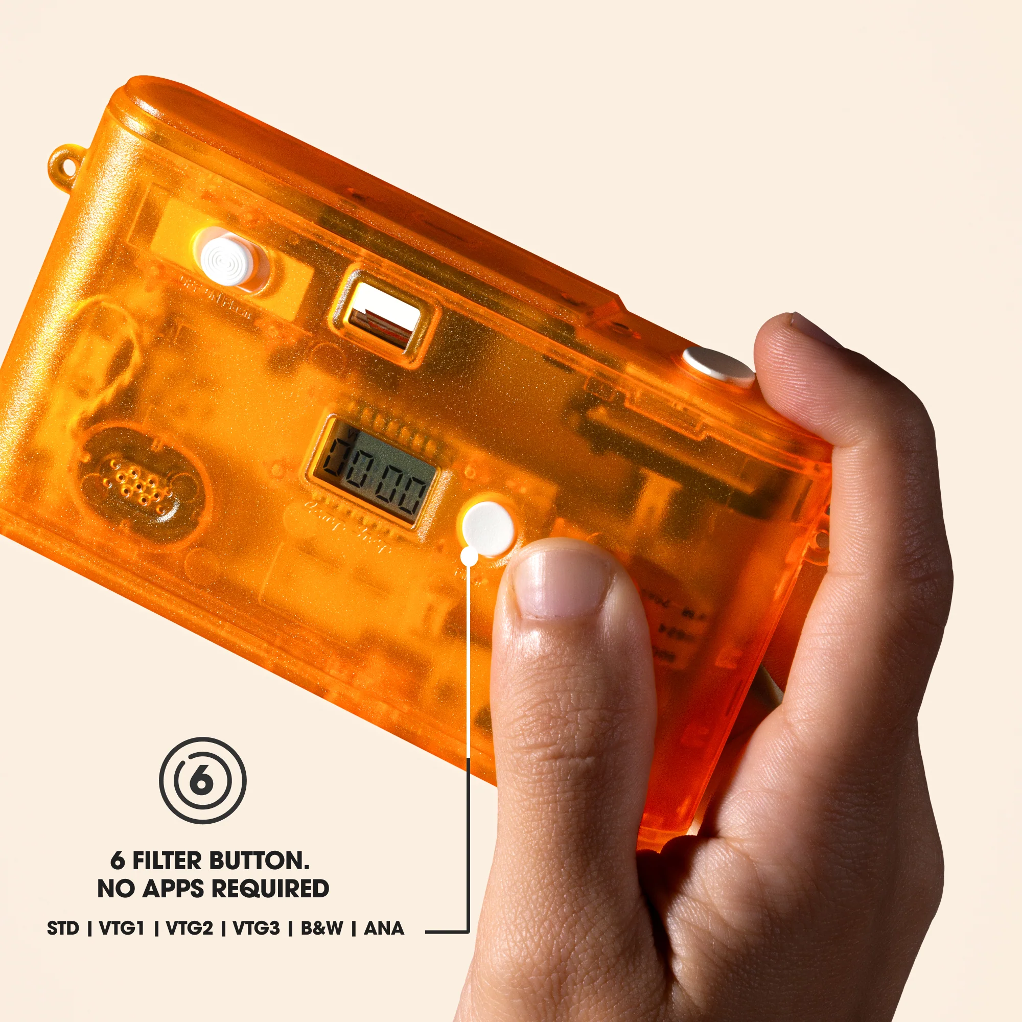 Camp Snap V201 Camera - Tangerine Drift - Image 4