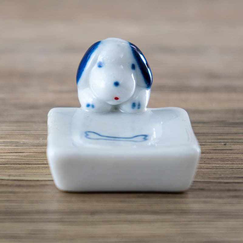 Dog and Bone Porcelain Chopsticks Rest - Image 2