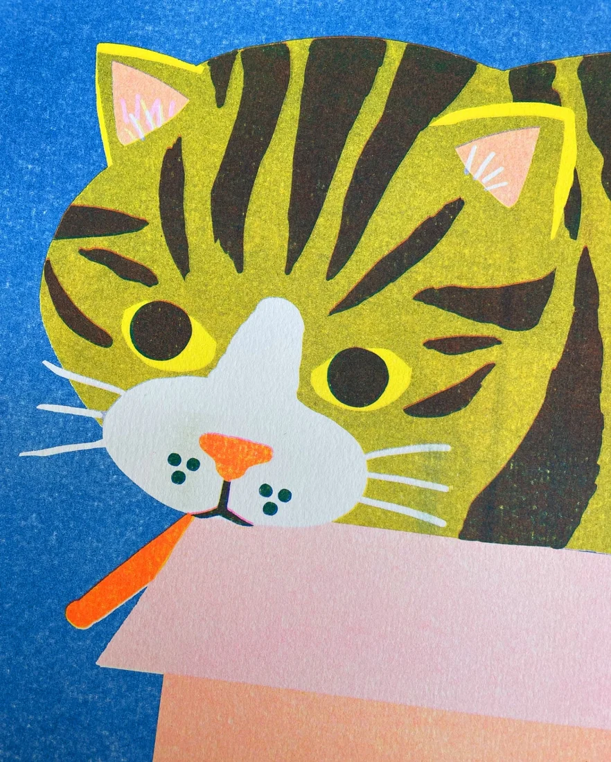 Cat in A Box Print - Image 2