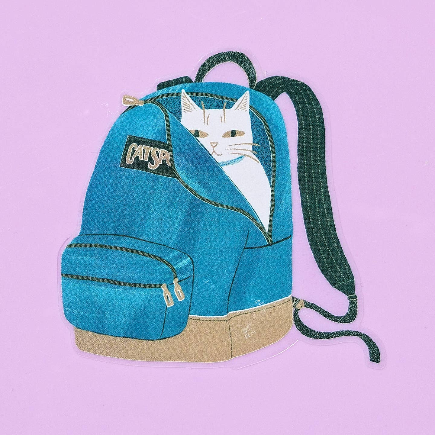 Catsport Backpack Cat Sticker