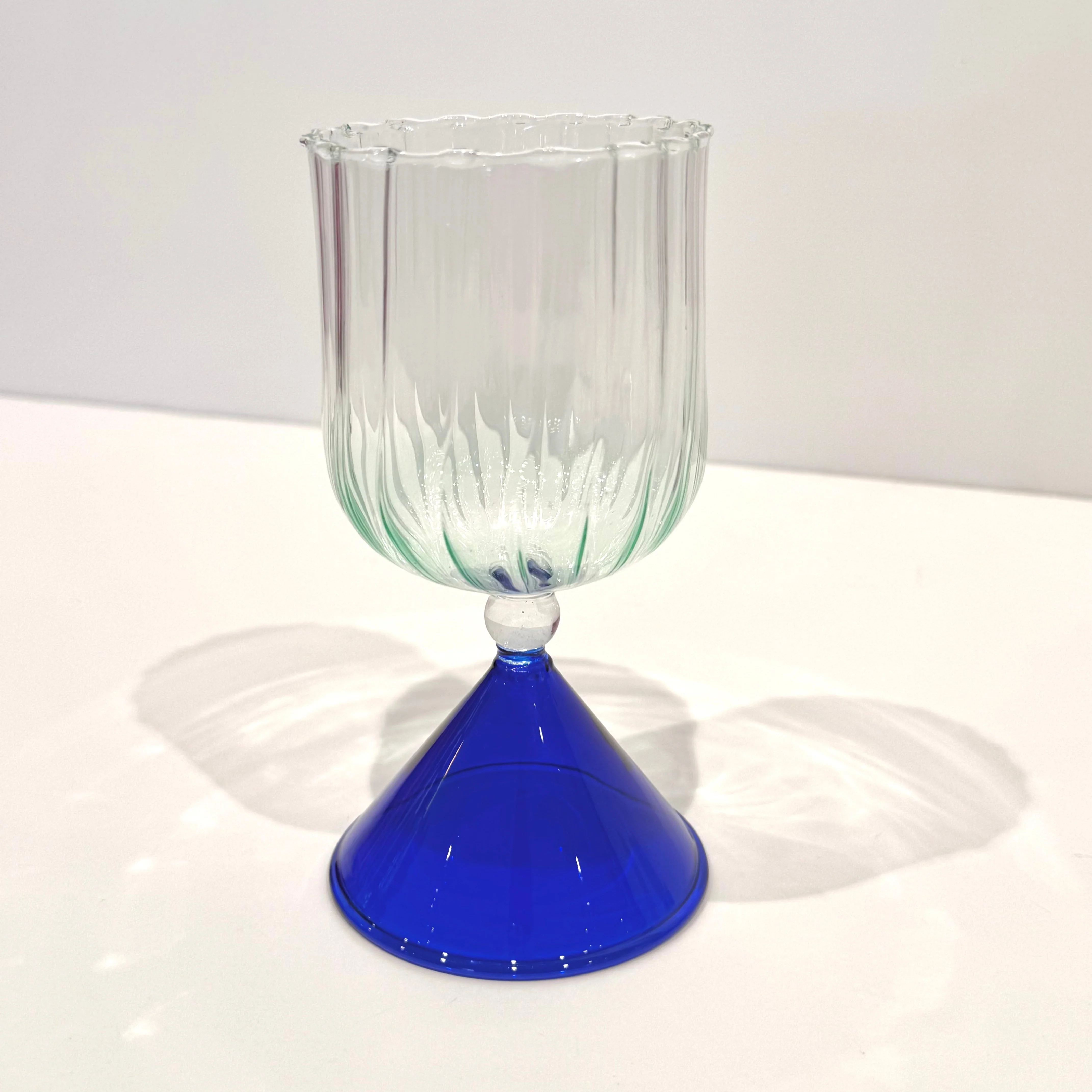 Champagne Cocktail Glass Goblet - Green/Blue - Image 2
