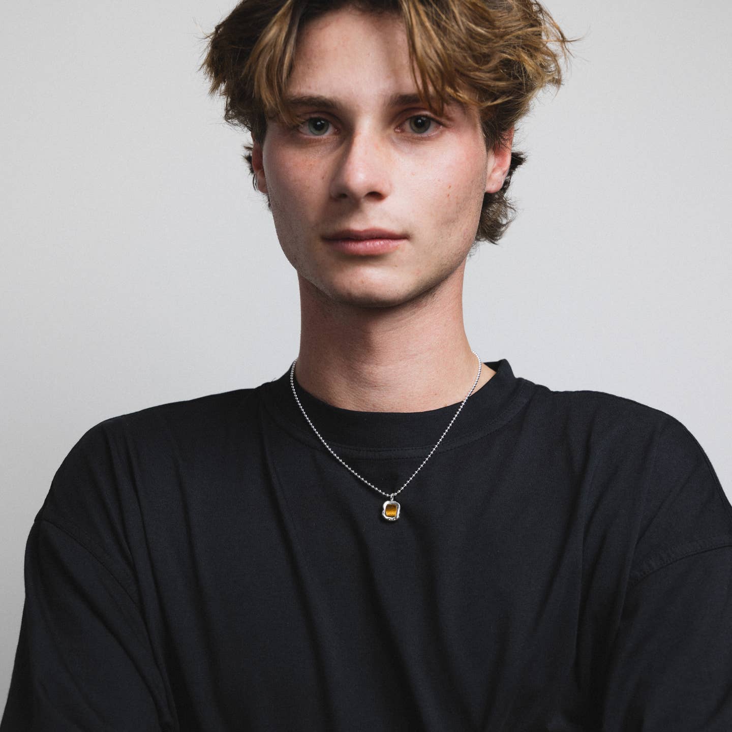 Charlie Necklace - Tiger's Eye + Sterling Silver - Image 3
