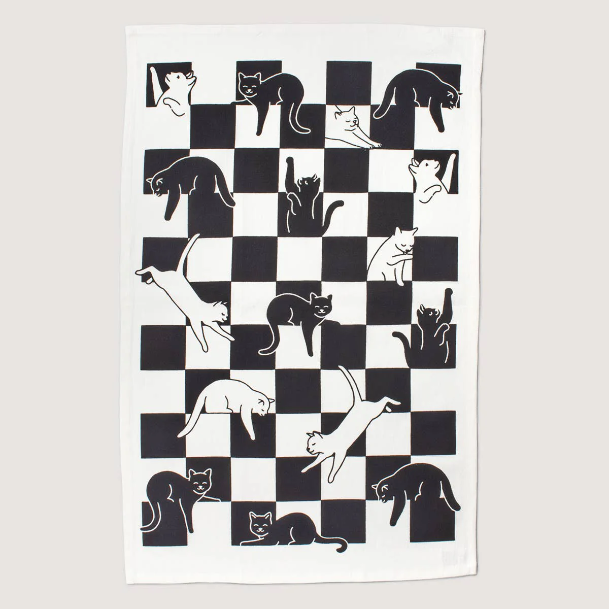 Checker Cat Tea Towel - Image 2