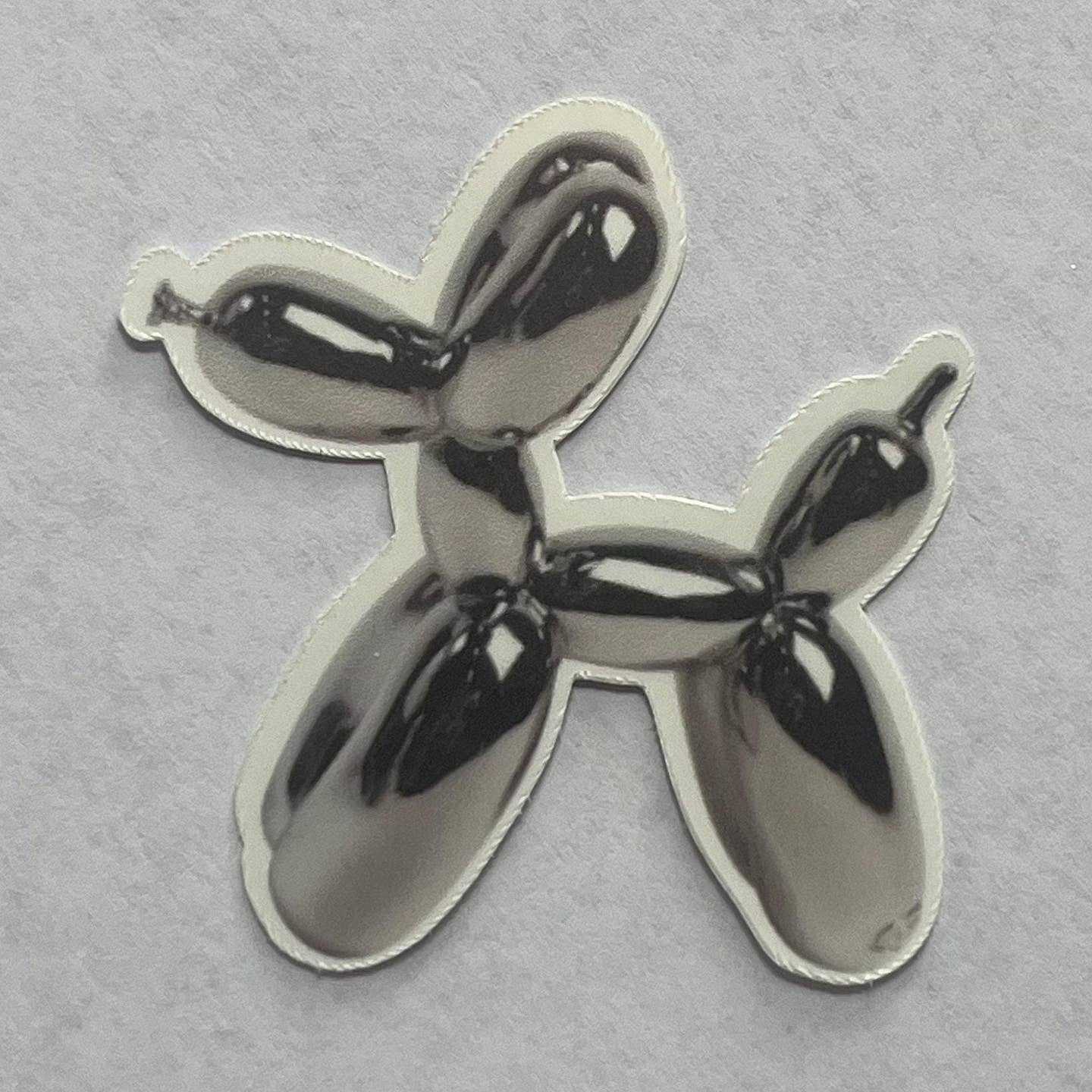 Silver Balloon Dog Sticker