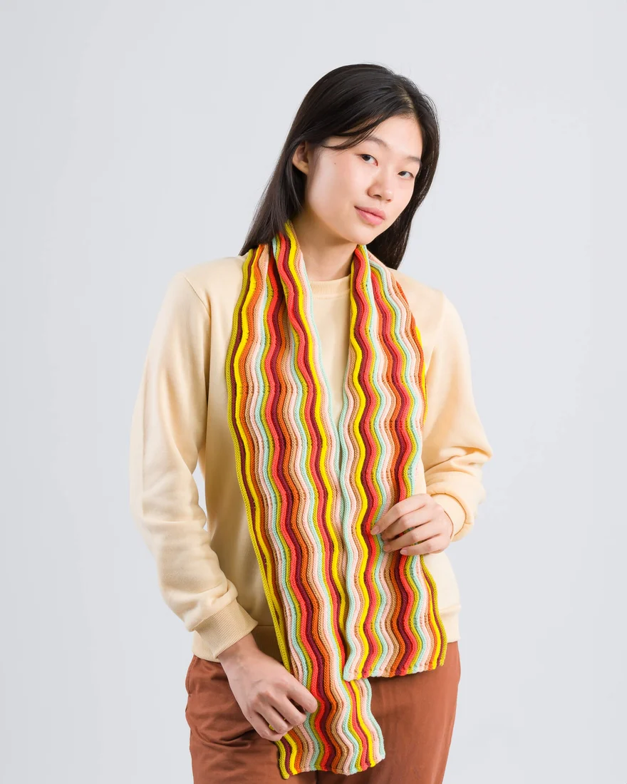 Circus Squiggle Scarf - Desert - Image 5