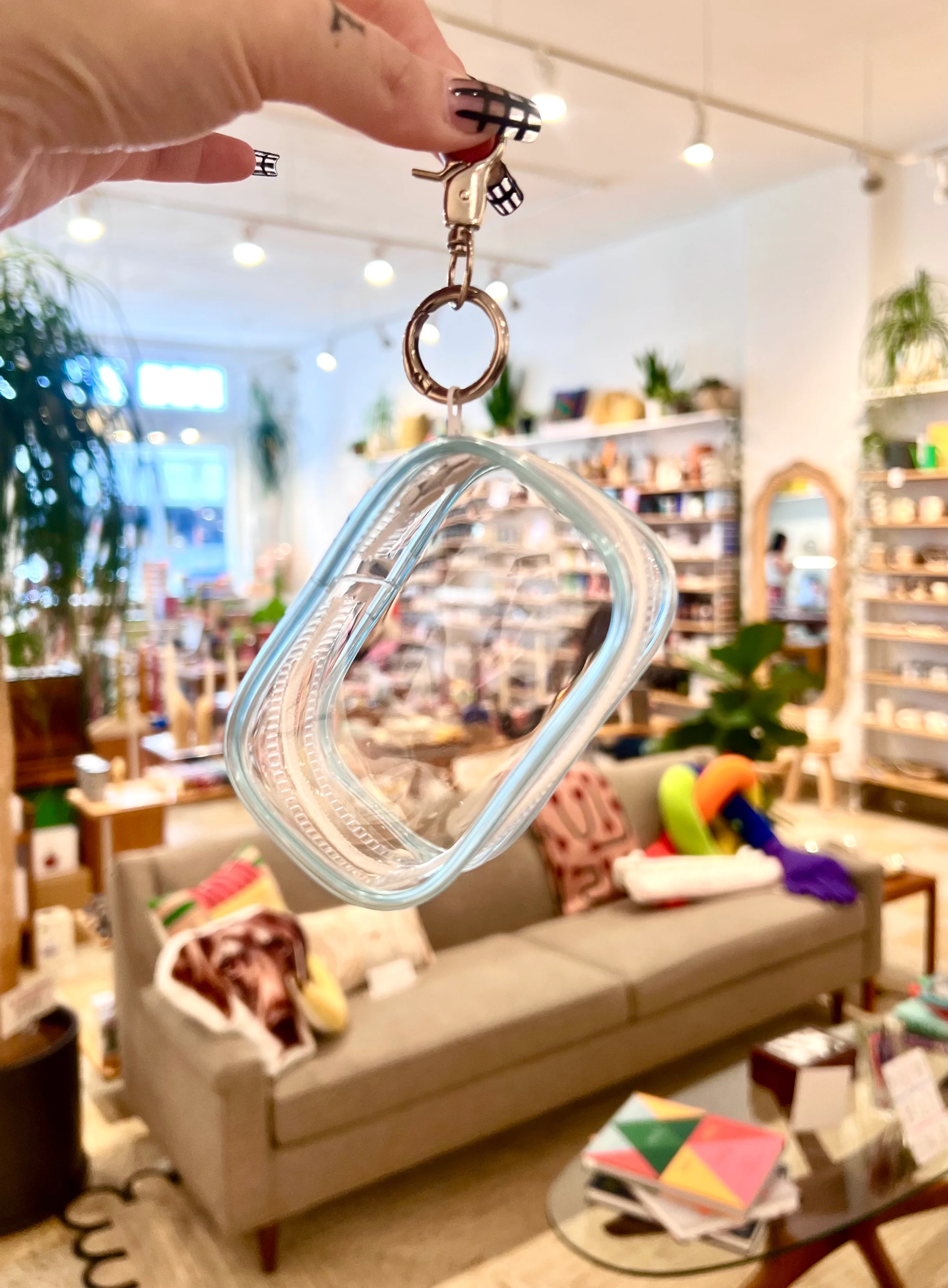 Clear Zipper Pouch Keychain - Image 4