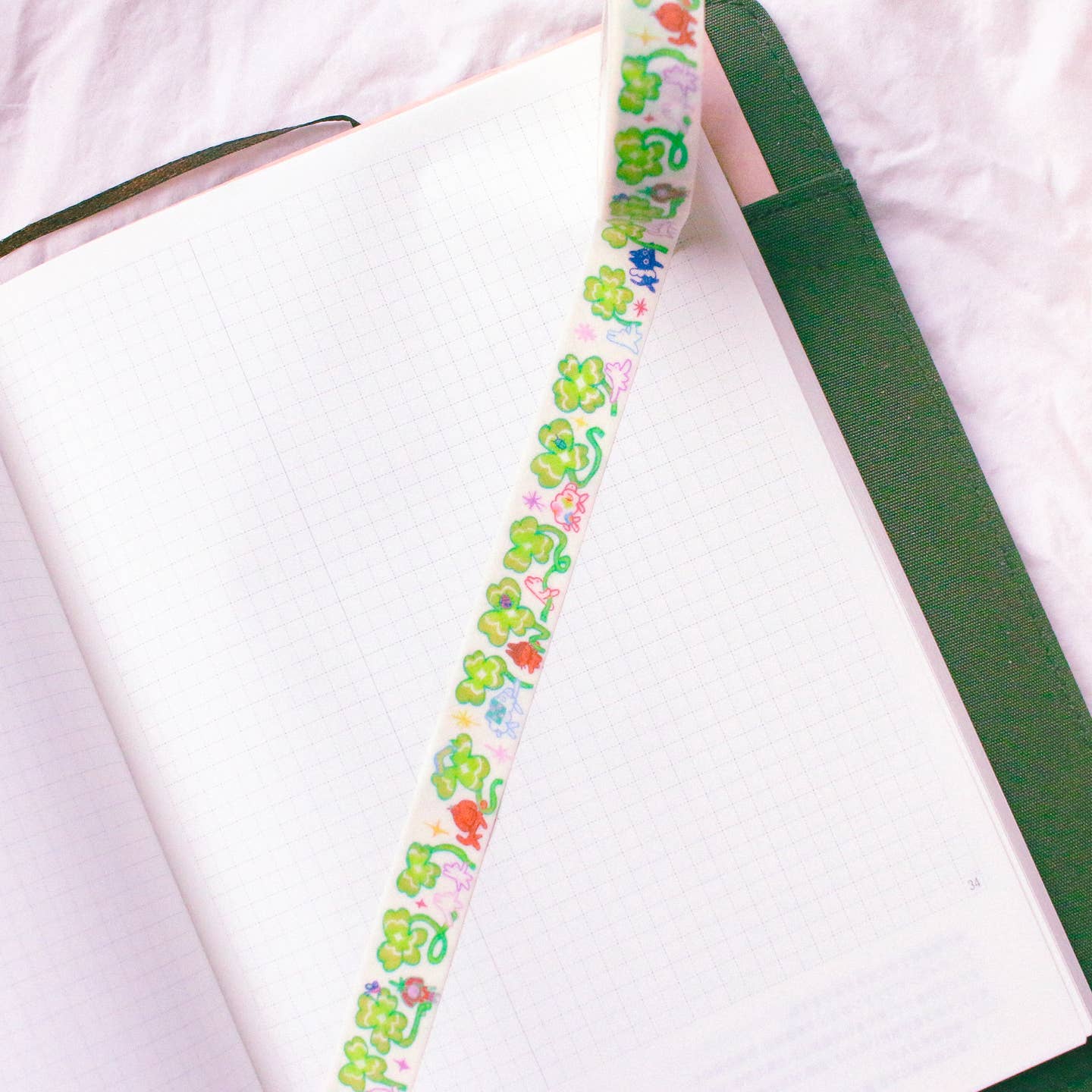 'Clover Parade' Glitter Washi Tape - Image 2