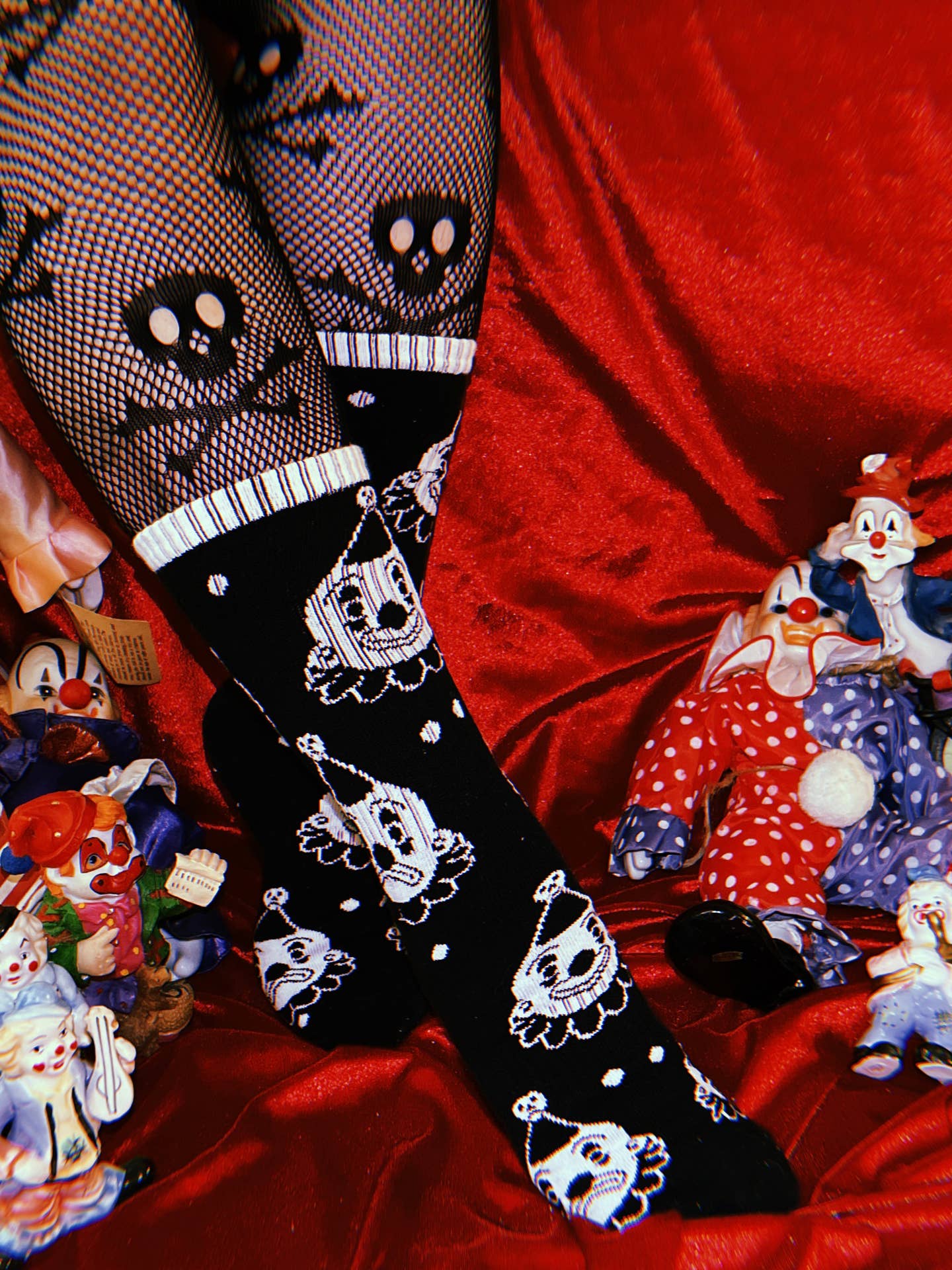 Clown Print Cotton Socks - Image 5