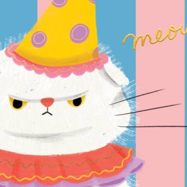 Clowny Cat Birthday Card - Image 3