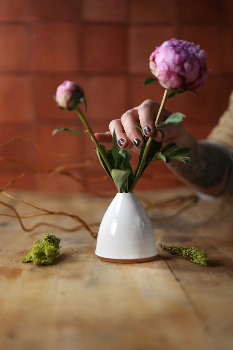 Cone Bud Vase - White - Image 4