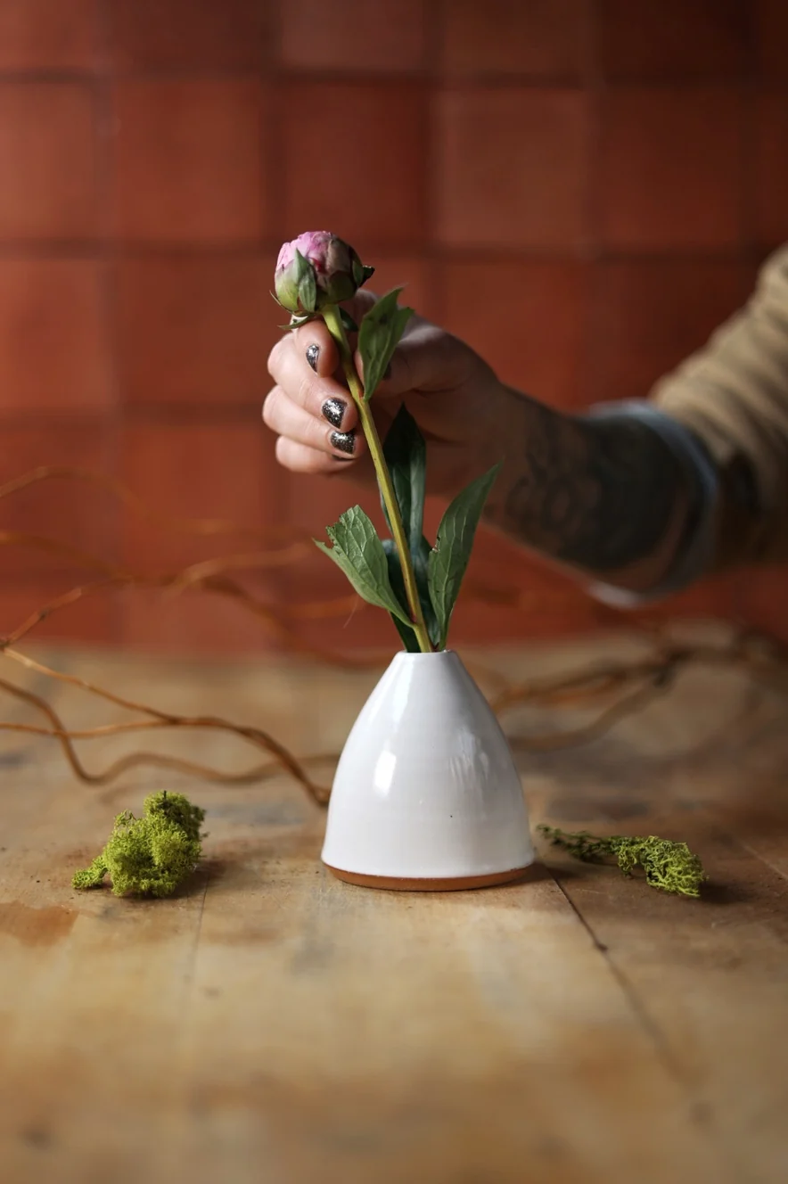 Cone Bud Vase - White - Image 5