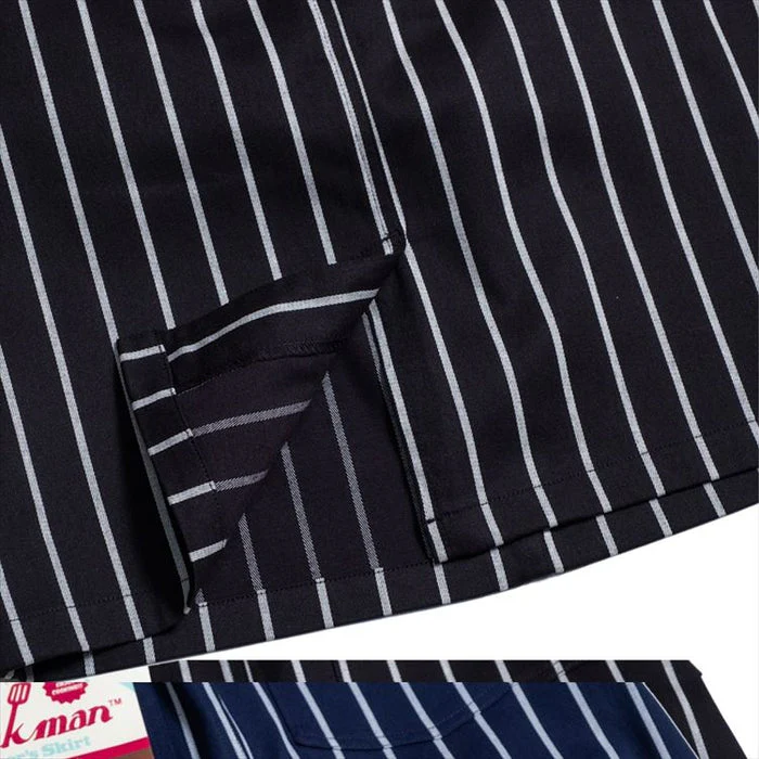 Cookman Baker's Skirt: Stripe - Black - Image 5