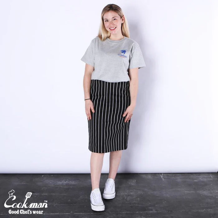 Cookman Baker's Skirt: Stripe - Black - Image 6