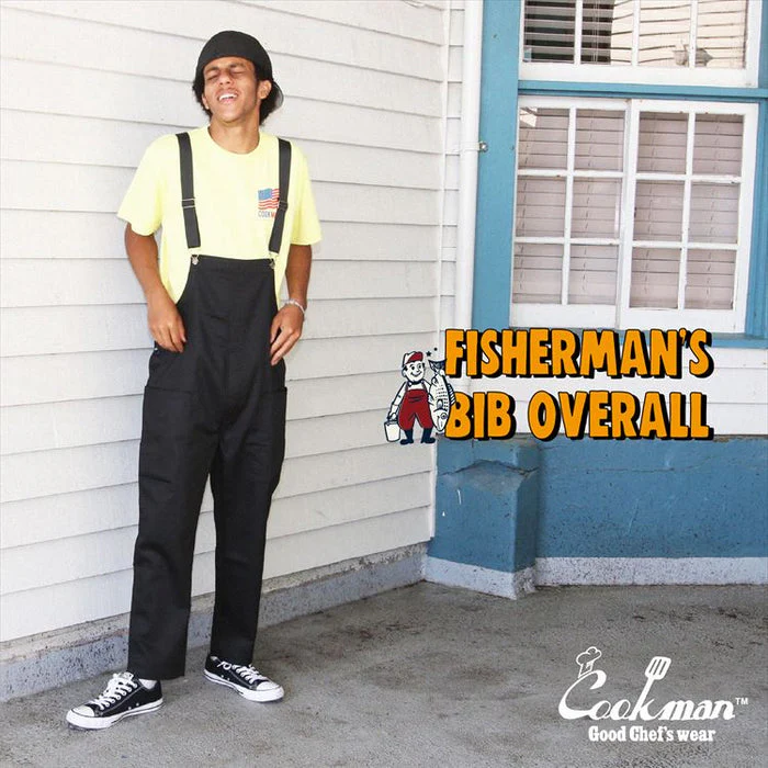 Cookman Fisherman's Bib Overall - Black - Image 5