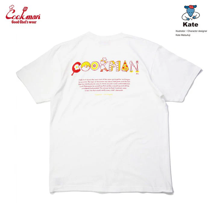 Cookman Tees: Kate Tasty Logo - White