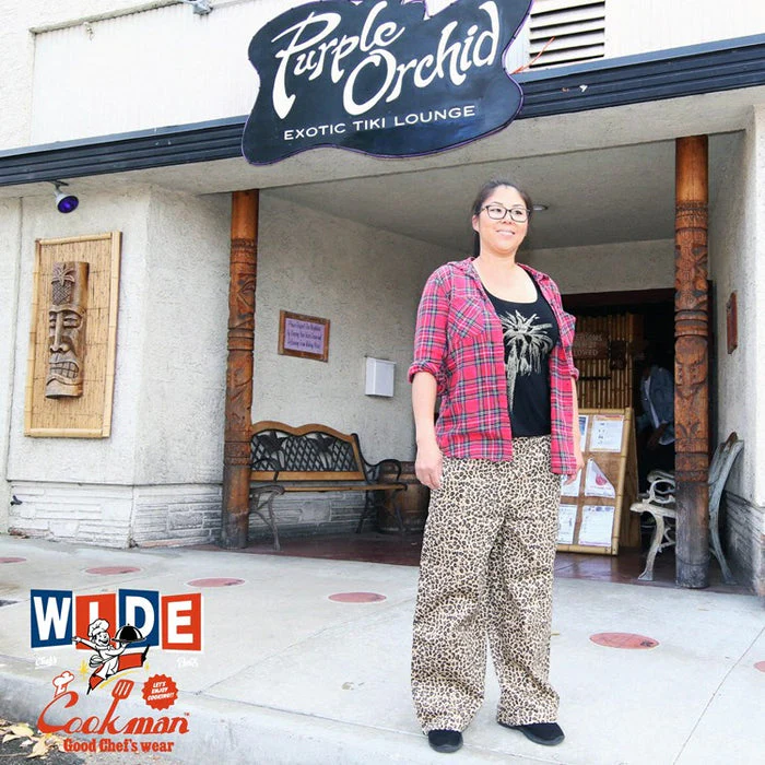 Cookman Wide Chef Pants - Leopard - Image 7