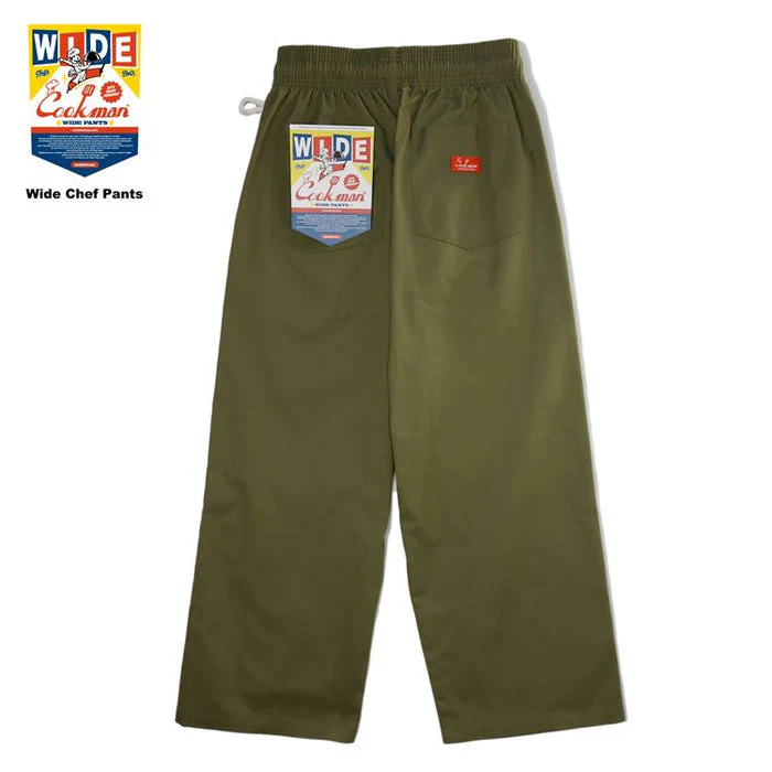 Cookman Wide Chef Pants - Olive - Image 3