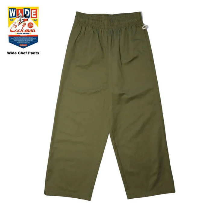 Cookman Wide Chef Pants - Olive - Image 4