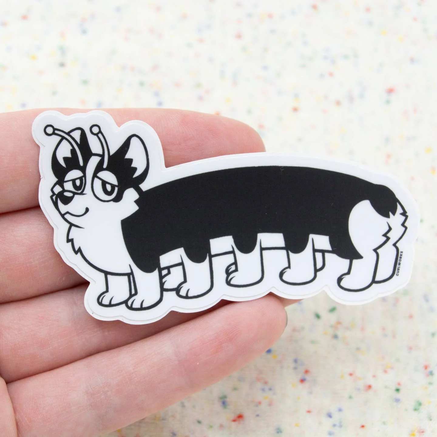 Corgipillar Vinyl Sticker - Image 2