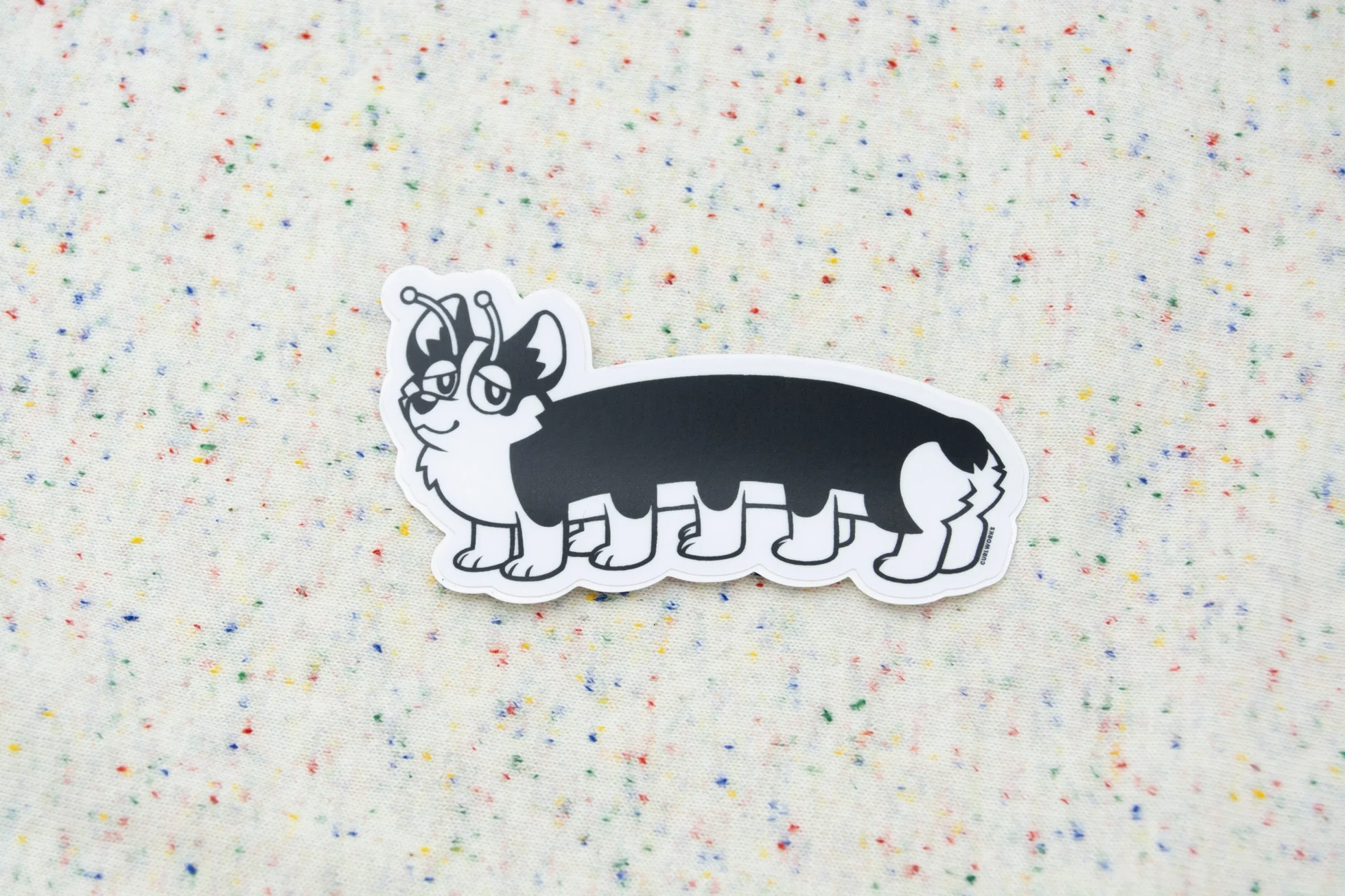 Corgipillar Vinyl Sticker - Image 3