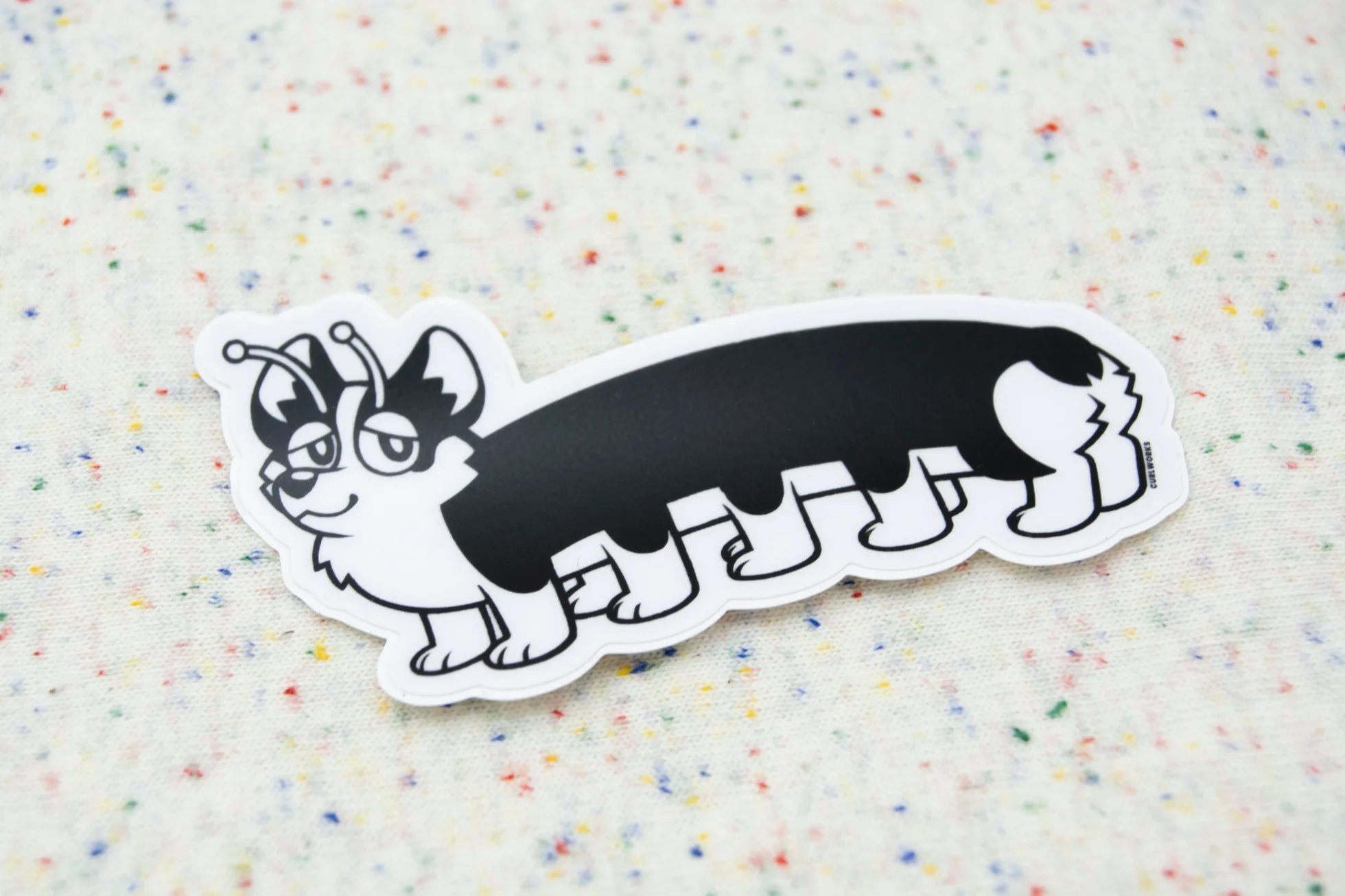Corgipillar Vinyl Sticker - Image 4