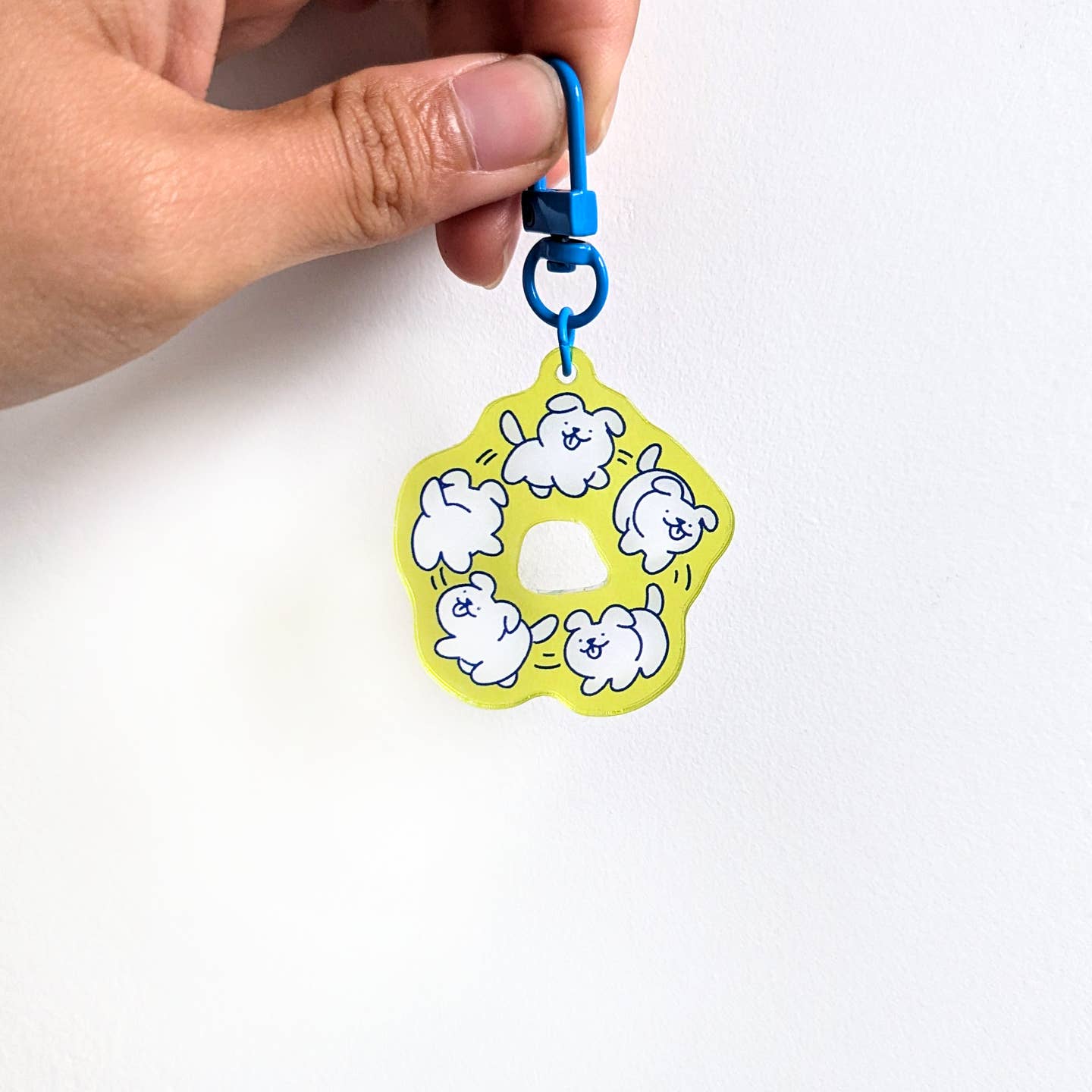 Cartoon Dog Donut Acrylic Keychain - Image 2