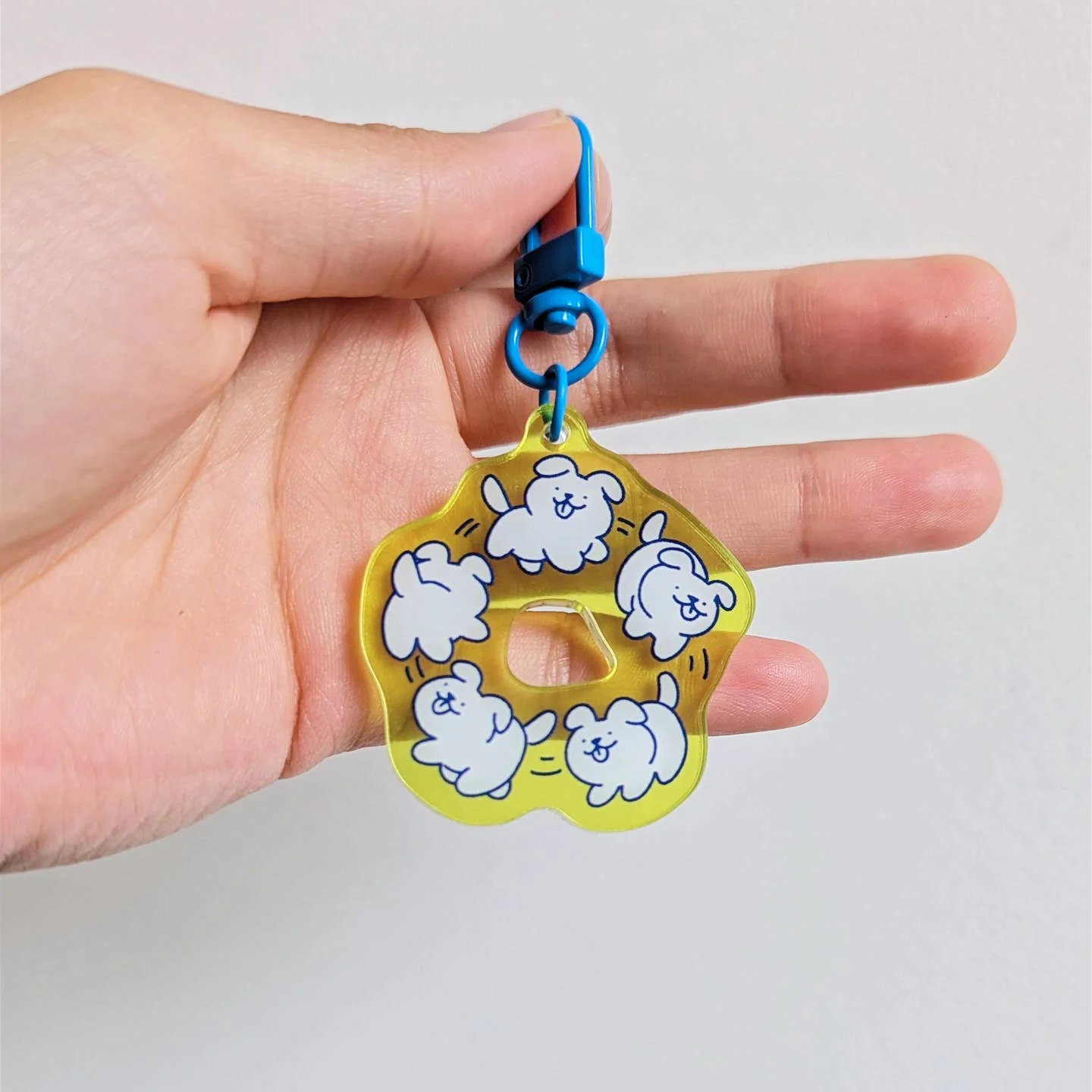 Cartoon Dog Donut Acrylic Keychain - Image 3