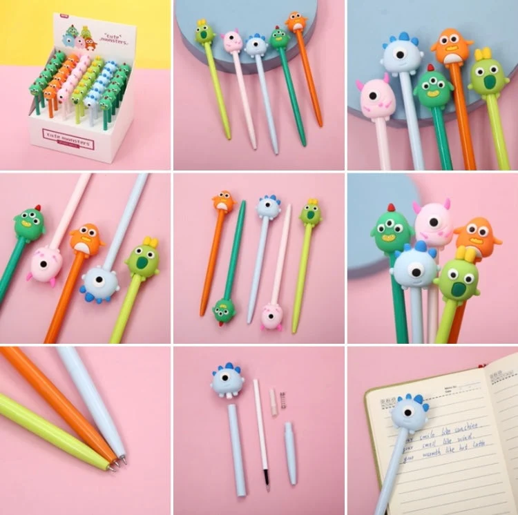 Cute Monster Retractable Gel Pen - Image 2