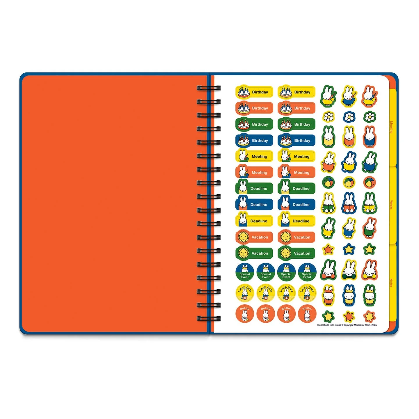 Undated Tri-Tab Planner Classic Miffy - Image 3