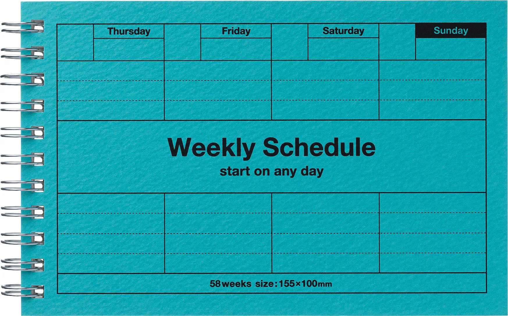 Dayfree Weekly Schedule - Turquoise