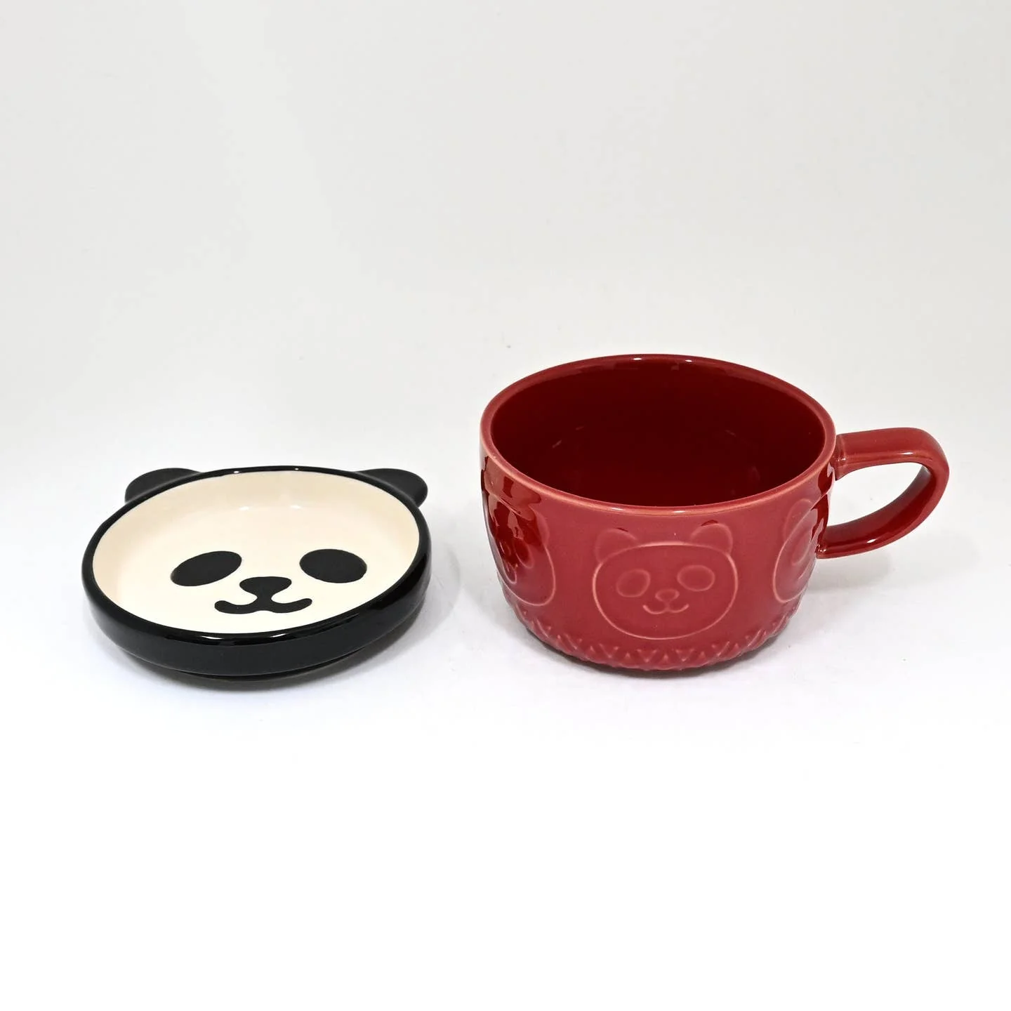 Panda Coffee Mug with Saucer Lid - Image 2