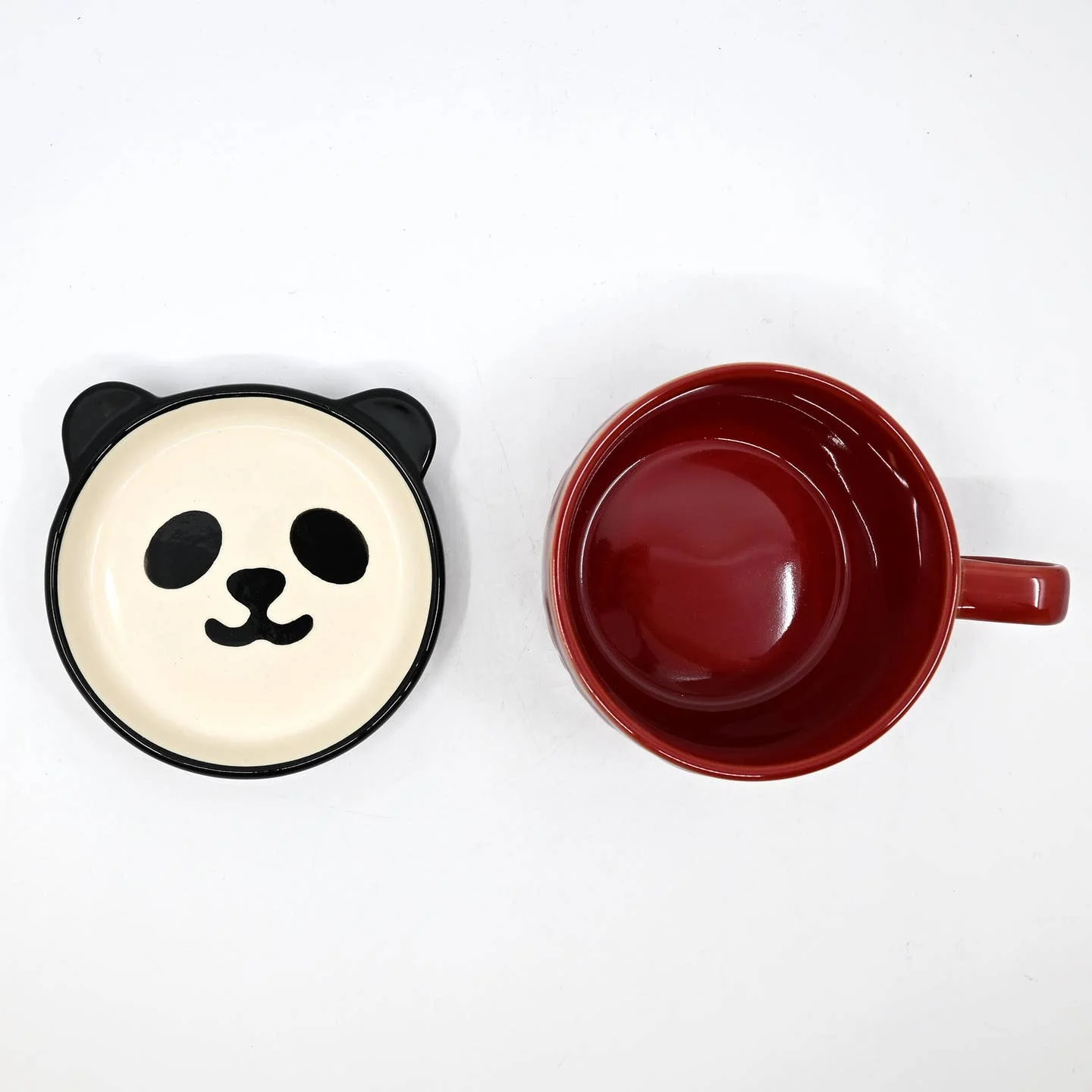 Panda Coffee Mug with Saucer Lid - Image 4